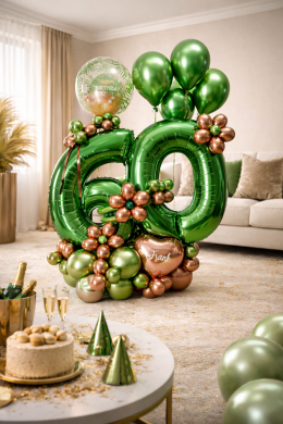 Ballonzahl in Grün 60